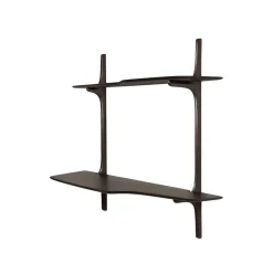 Bureau Mural PI en Acajou Vernis - 140 x 48 x 126 cm