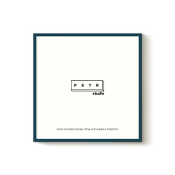 Cadre Bois Chêne - Petrol Blue