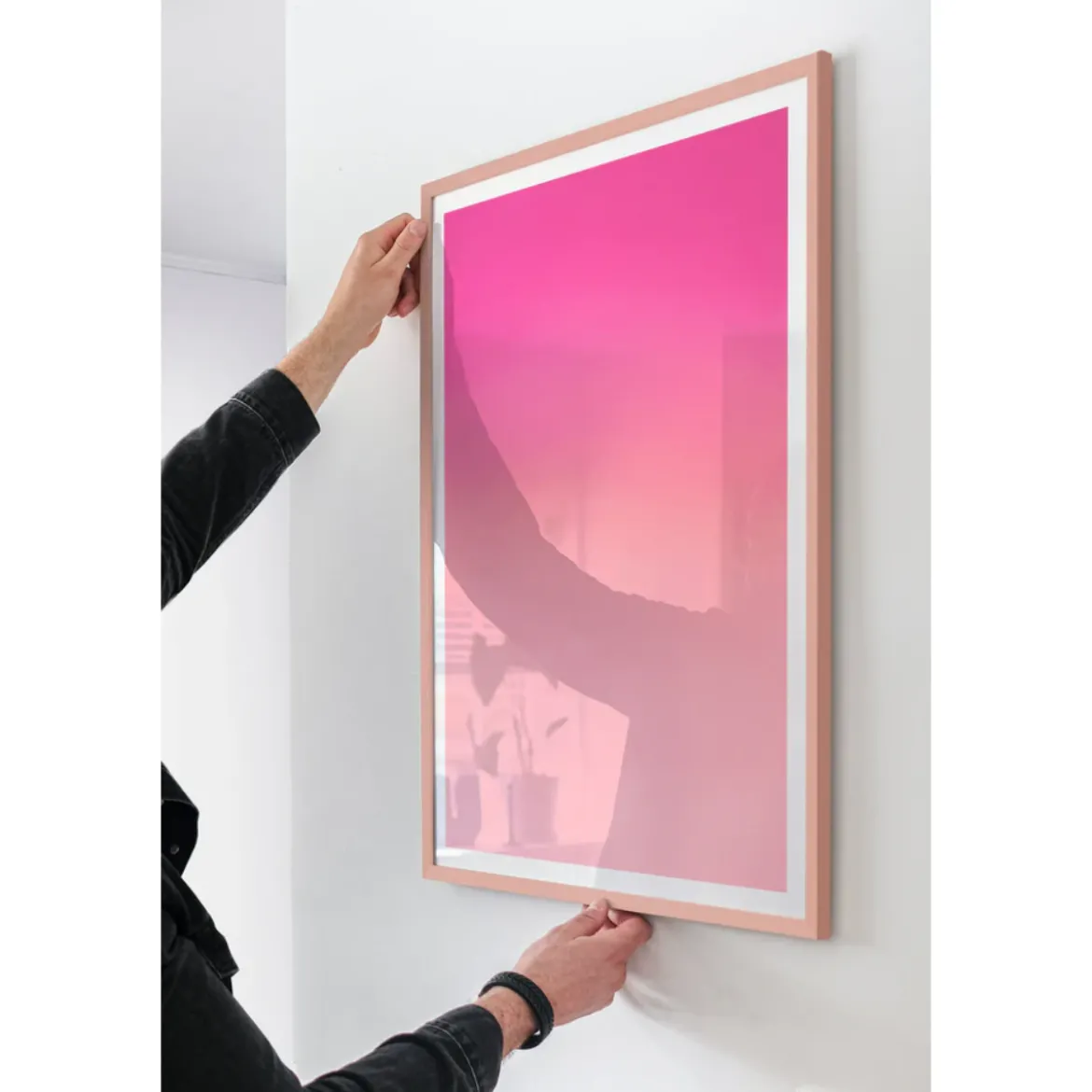Cadre Bois Chêne - Rose