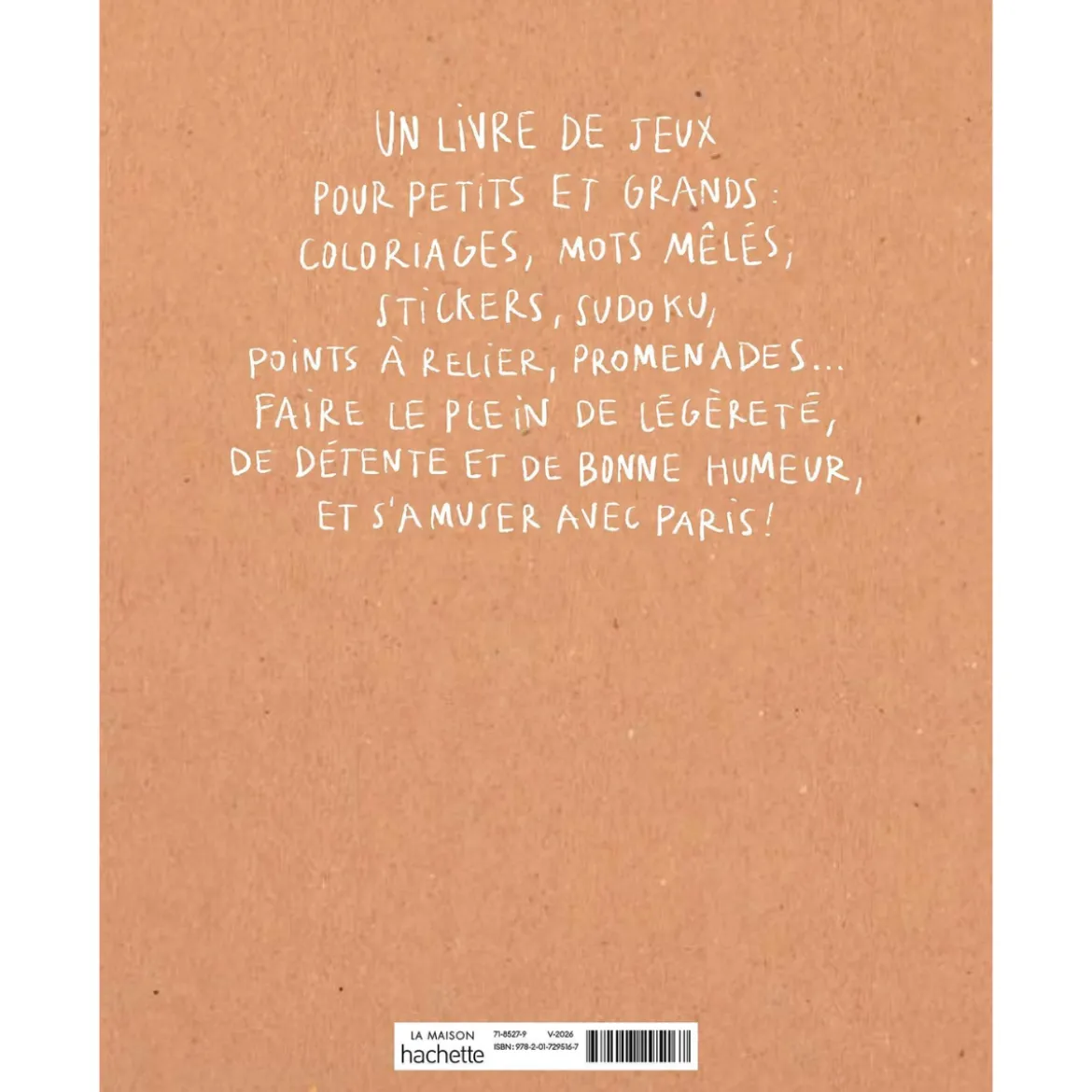 Cahier d'activités - Paris - Zoé de Las Cases