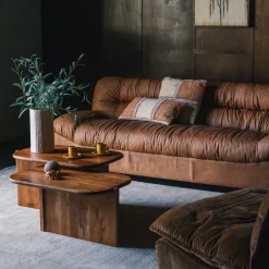 Canapé Douglas - Cuir Cognac