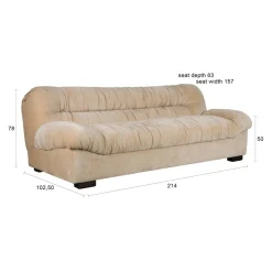Canapé Douglas - Velours Beige