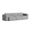 Canapé Mags Soft Low 3 places - Combinaison 1 - Steelcut Trio 133 - Coutures Light Grey