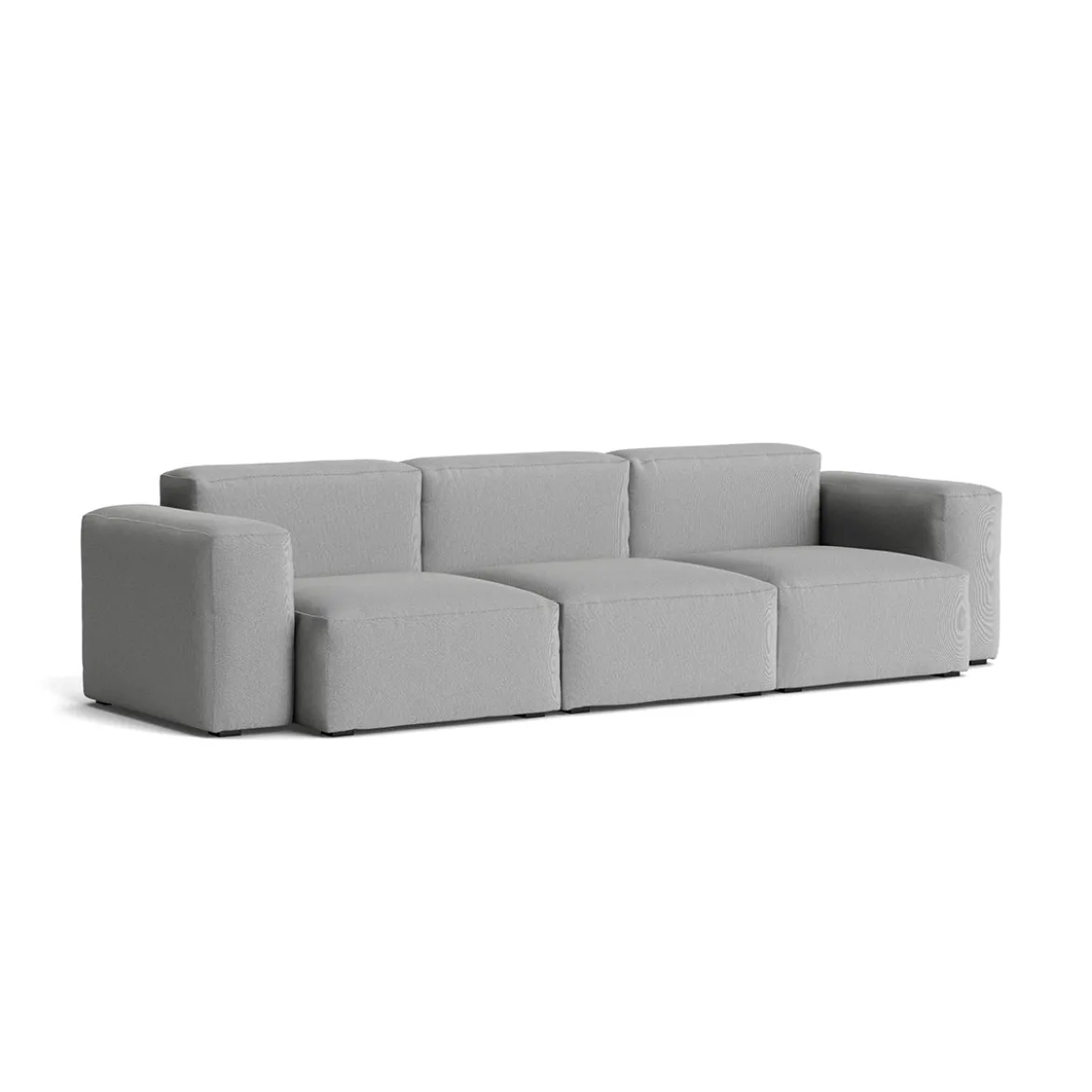 Canapé Mags Soft Low 3 places - Combinaison 1 - Steelcut Trio 133 - Coutures Light Grey