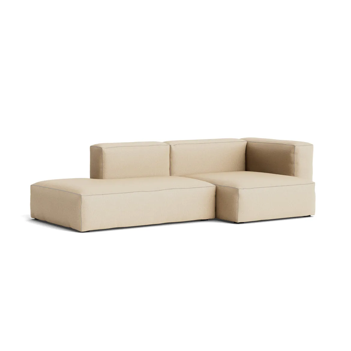 Canapé Méridienne Mags Soft 2.5 places - Combinaison 3 right - Hallingdal 220 - Coutures Light Grey