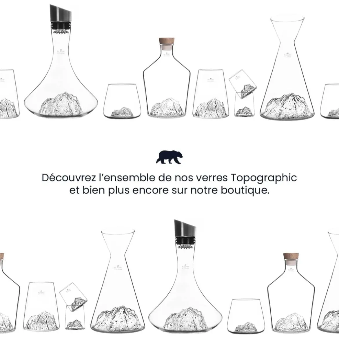 Carafe à spiritueux Topographique Mont Blanc