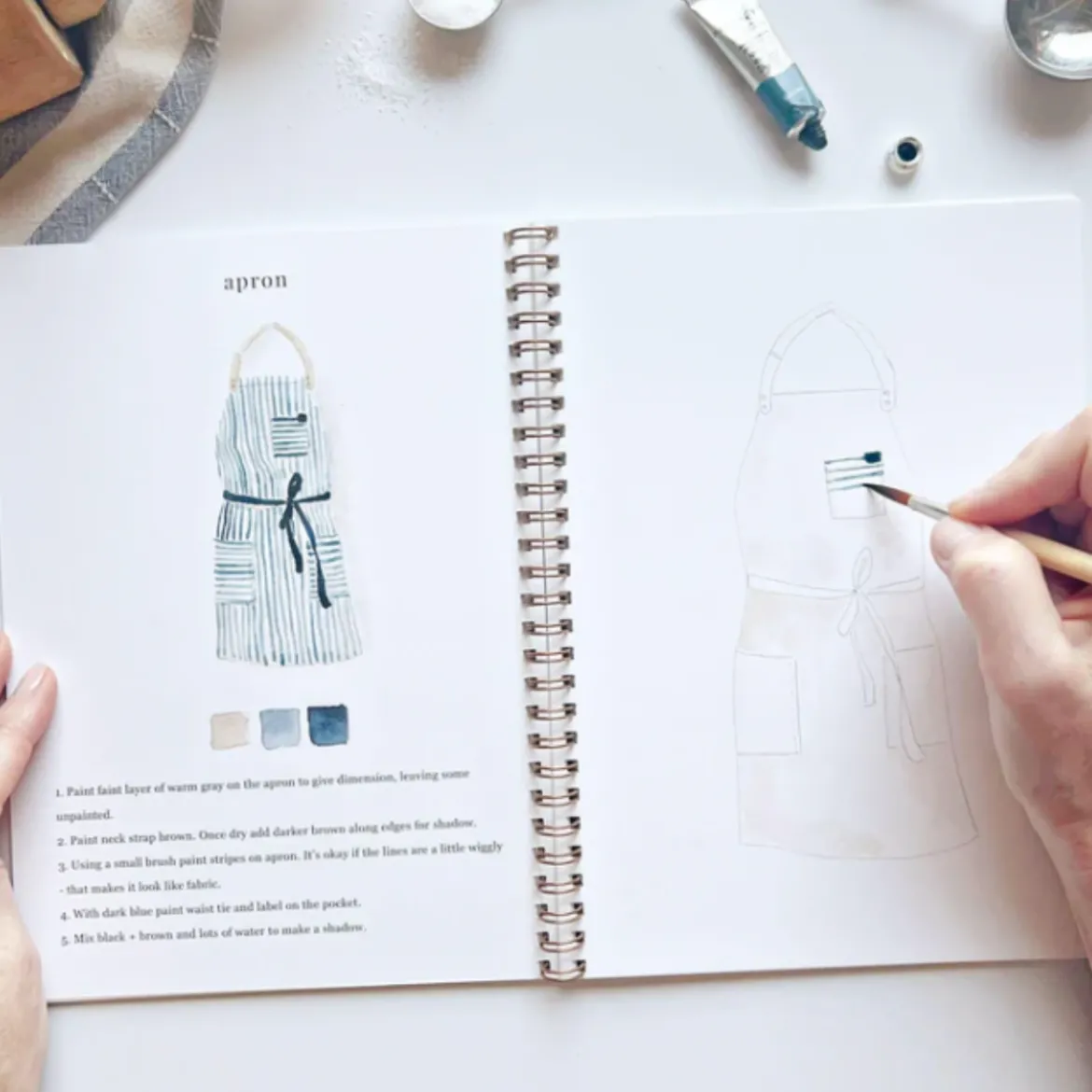 Carnet d'aquarelle - Baking