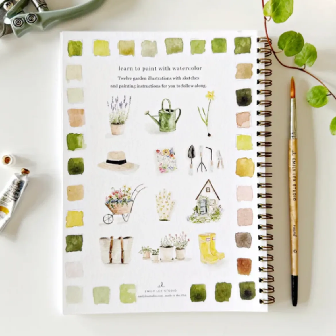 Carnet d'aquarelle - Garden