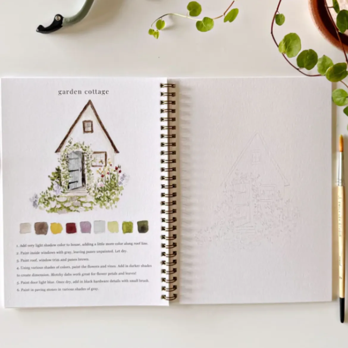 Carnet d'aquarelle - Garden
