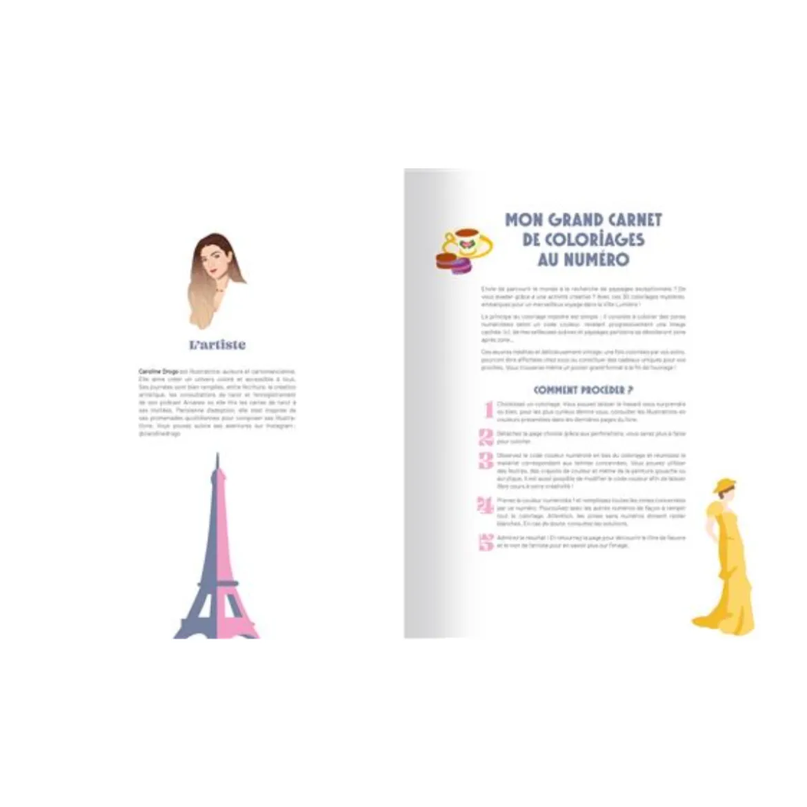 Carnet de coloriages au numéro - Paris