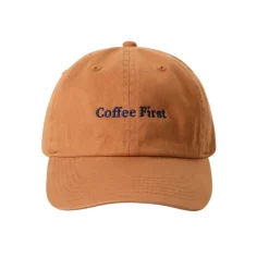 Casquette Baseball Brodée Coffee First - Cuivre