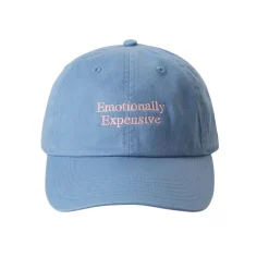 Casquette Baseball Brodée Emotionally Expensive - Bleu Ciel