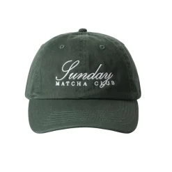 Casquette Baseball Brodée Sunday Matcha Club - Olive