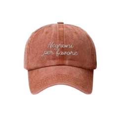 Casquette Brodée - Negroni per Favore - Orange Vintage