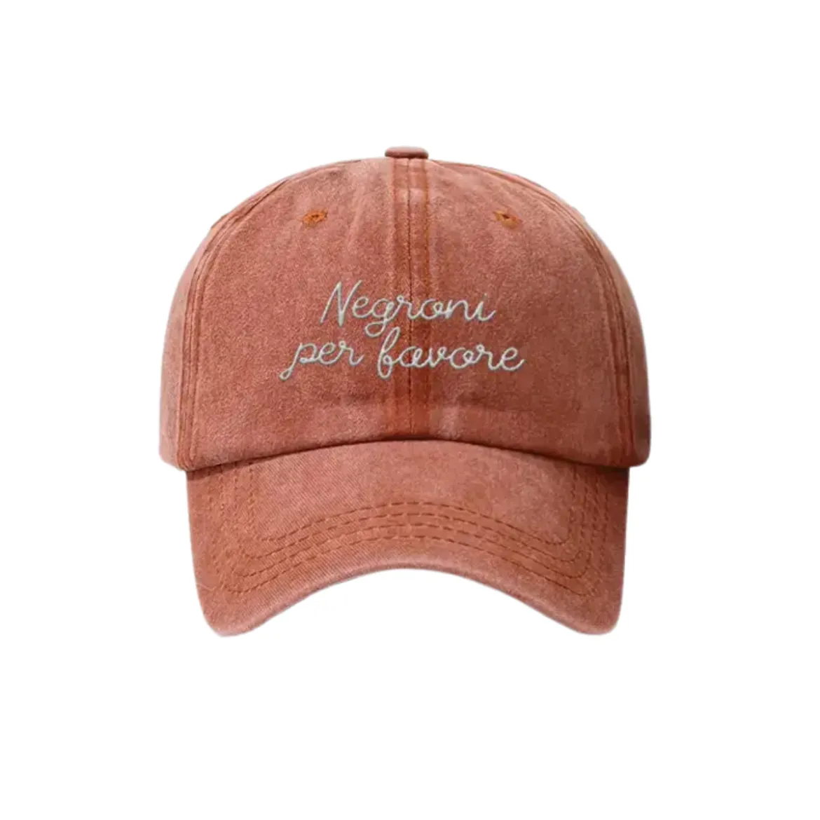 Casquette Brodée - Negroni per Favore - Orange Vintage