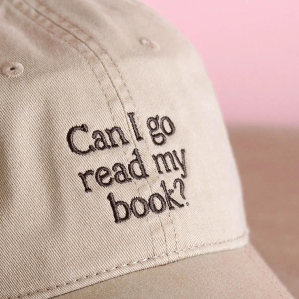 Casquette - Can I Go Read My Book - Sable