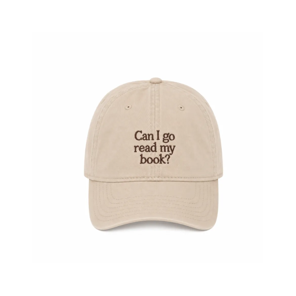 Casquette - Can I Go Read My Book - Sable