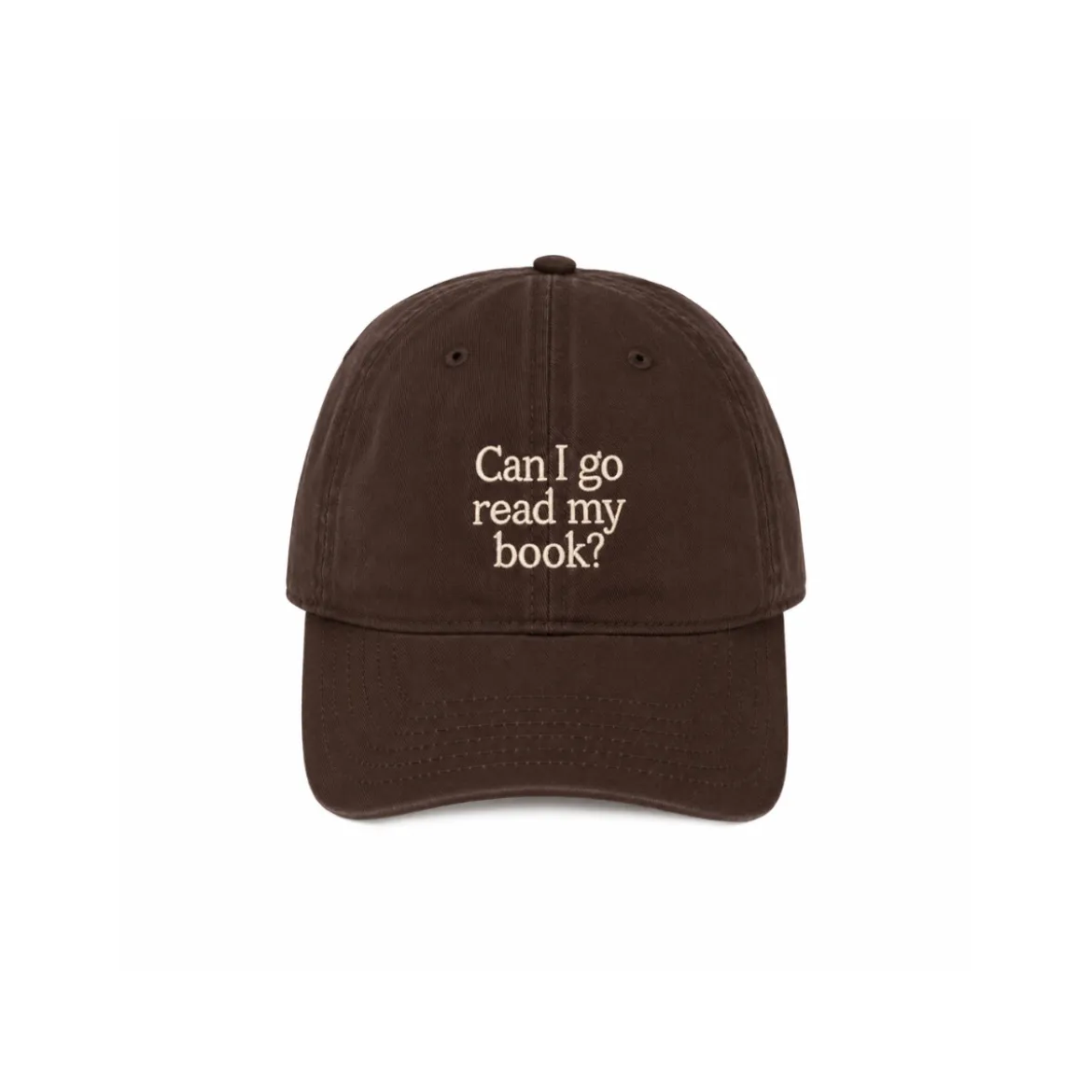 Casquette - Can I Go Read My Book - Marron Foncé