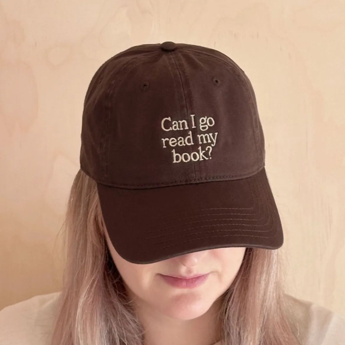 Casquette - Can I Go Read My Book - Marron Foncé