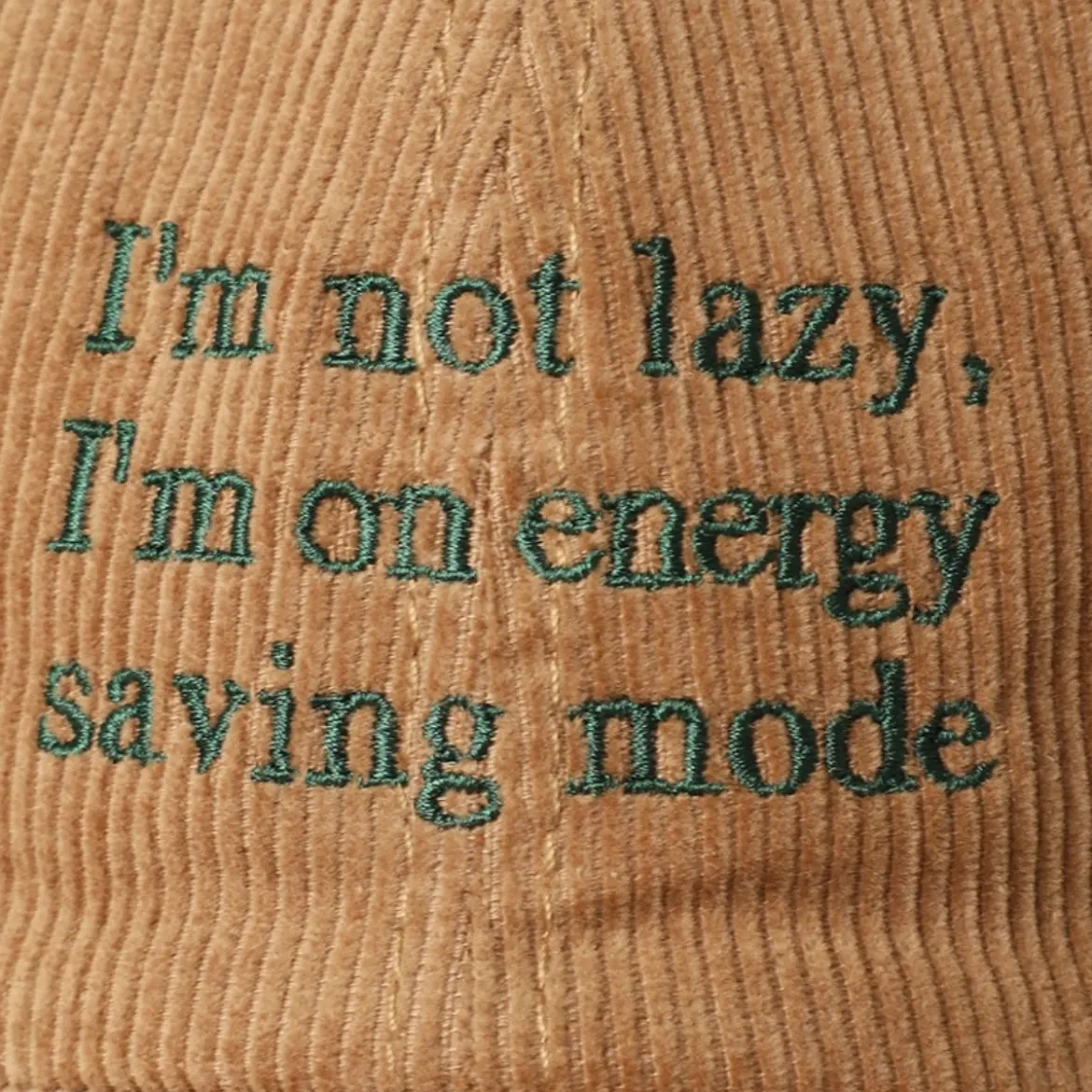 Casquette - I'm not Lazy I'm on Energy Saving Mode