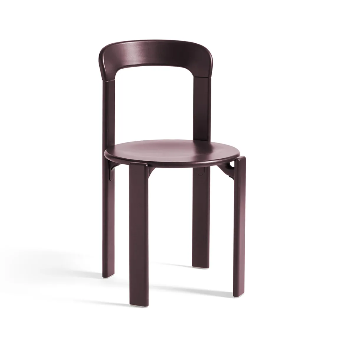 Chaise Rey en hêtre - Ø 49 x h 80 cm - Rouge