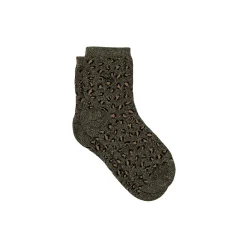 Chaussettes Coton Peigné - Léopard Kaki