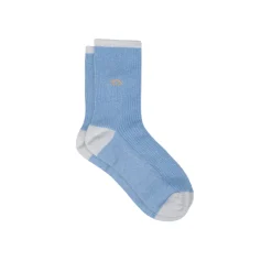 Chaussettes Coton Peigné Vintage - Bleu