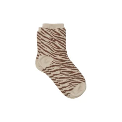 Chaussettes Coton Peigné - Zèbre Beige
