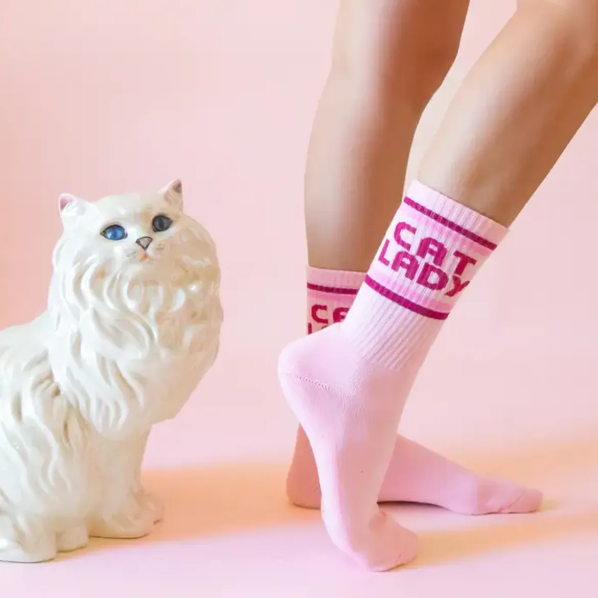 Chaussettes côtelées Cat Lady