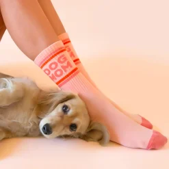 Chaussettes côtelées Dog Mom