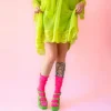 Chaussettes côtelées à volants