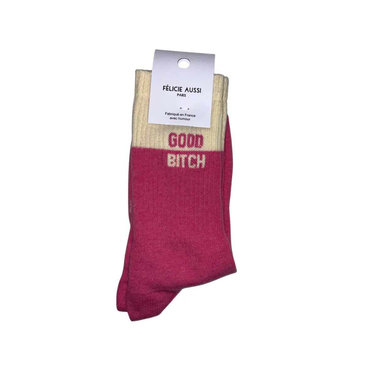 Chaussettes Good Bitch Bicolore - 36/40 - Rose Chiné