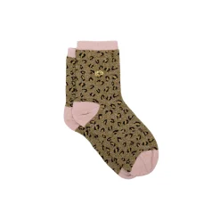 Chaussettes Léopard Pailletées - Vert Olive