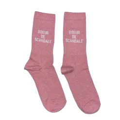 Chaussettes Odeur de scandale - 36/40 - Rose Paillettes