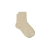 Chaussettes Pailletées Coton Peigné - Beige
