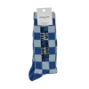 Chaussettes Qui Courent Vite 40/45 - Damier Bleu