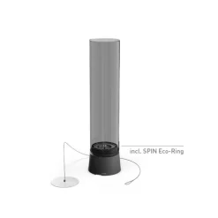 Cheminée / Feu de table Spin Air 900 - 19 cm Ø 9 cm x 40,5cm - All black