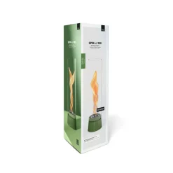 Cheminée / Feu de table Spin Air 900 - Ø 10.6 x 40.5 cm - Émail Vert