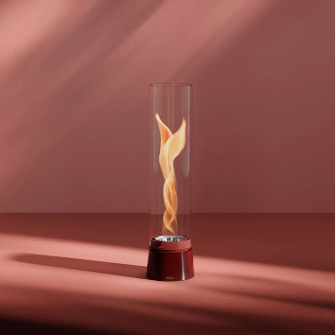 Cheminée / Feu de table Spin Air 900 - Ø 10.6 x 40.5 cm - Émail Rouge