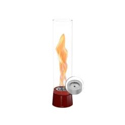 Cheminée / Feu de table Spin Air 900 - Ø 10.6 x 40.5 cm - Émail Rouge