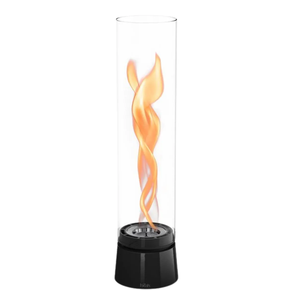 Cheminée / Feu de table Spin Air 900 - Ø 10.6 x 40.5 cm - Émail Noir