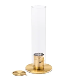 Cheminée / Feu de table Spin 120 - Ø 23 x 54 cm - Or