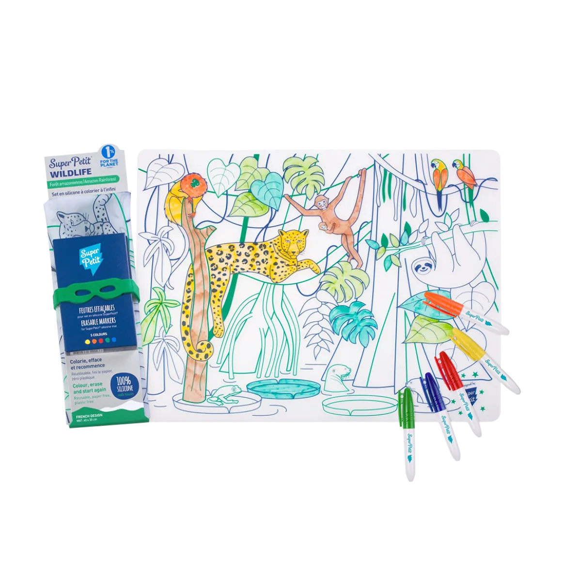Coloriage réutilisable Amazonie Wildlife