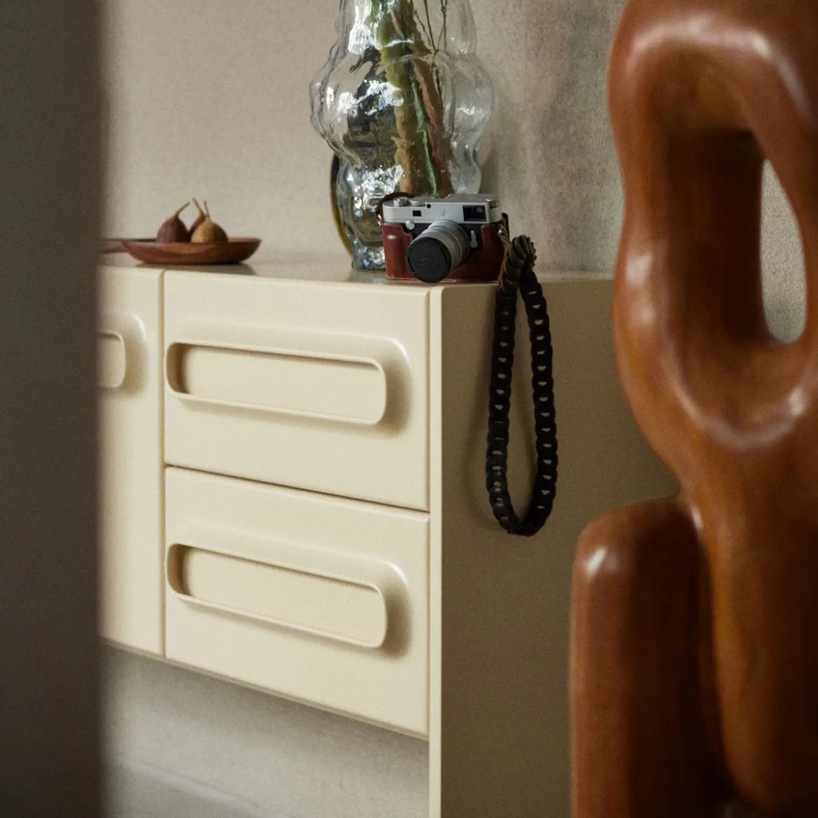 Commode Space - 160 x 42 x 80 cm - Crème
