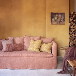 Coussin Basic Tibet - Bois de Rose 25x50 cm