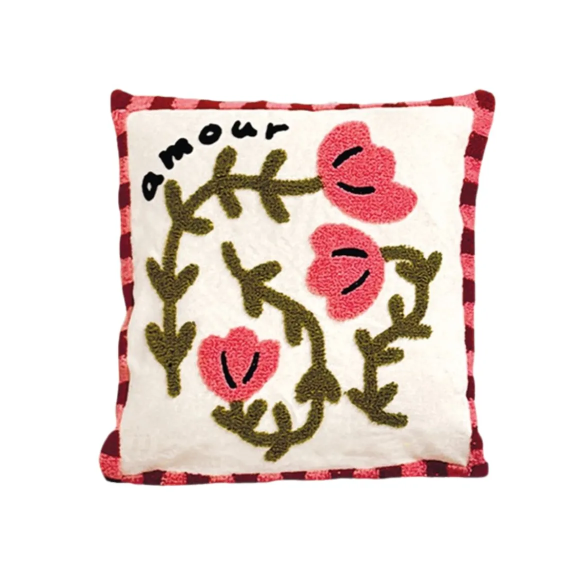 Coussin Influence Coquelicot rose - 40 x 40 cm