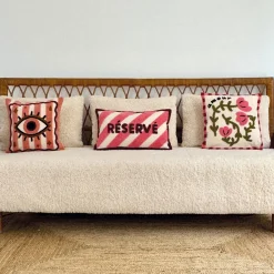 Coussin Influence Œil Rose