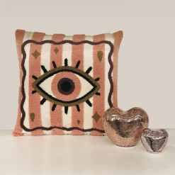 Coussin Influence Œil Rose