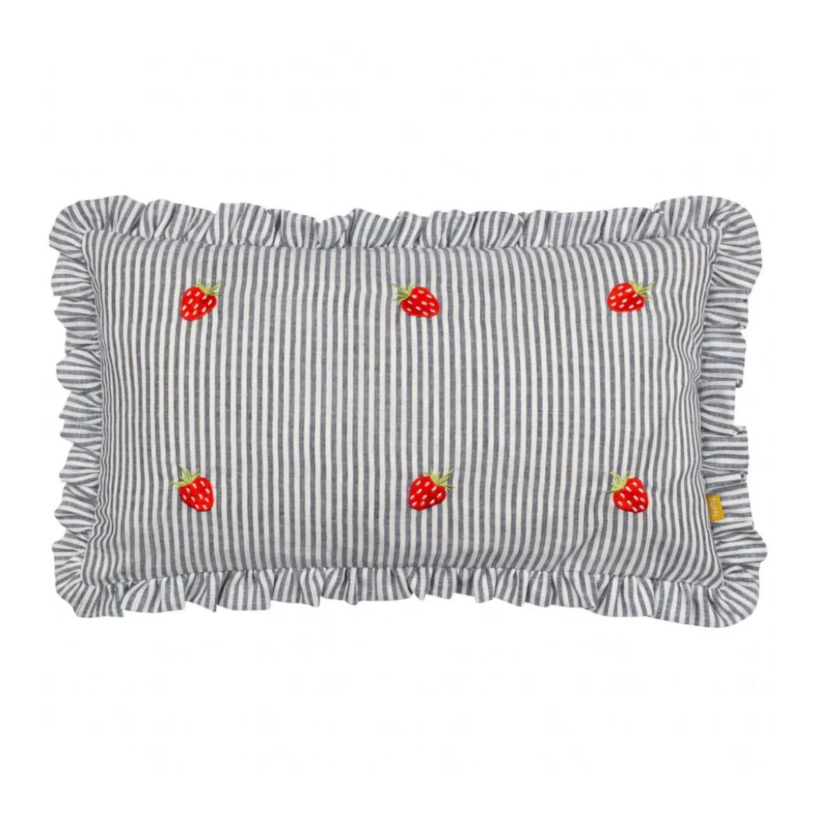 Coussin Les fruités brodé Fraises - 30 x 50 cm