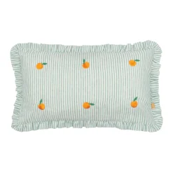 Coussin Les fruités brodé Oranges - 30 x 50 cm